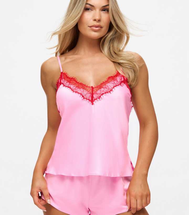 Ann Summers Bright Pink Cerise Cami Pyjama Set