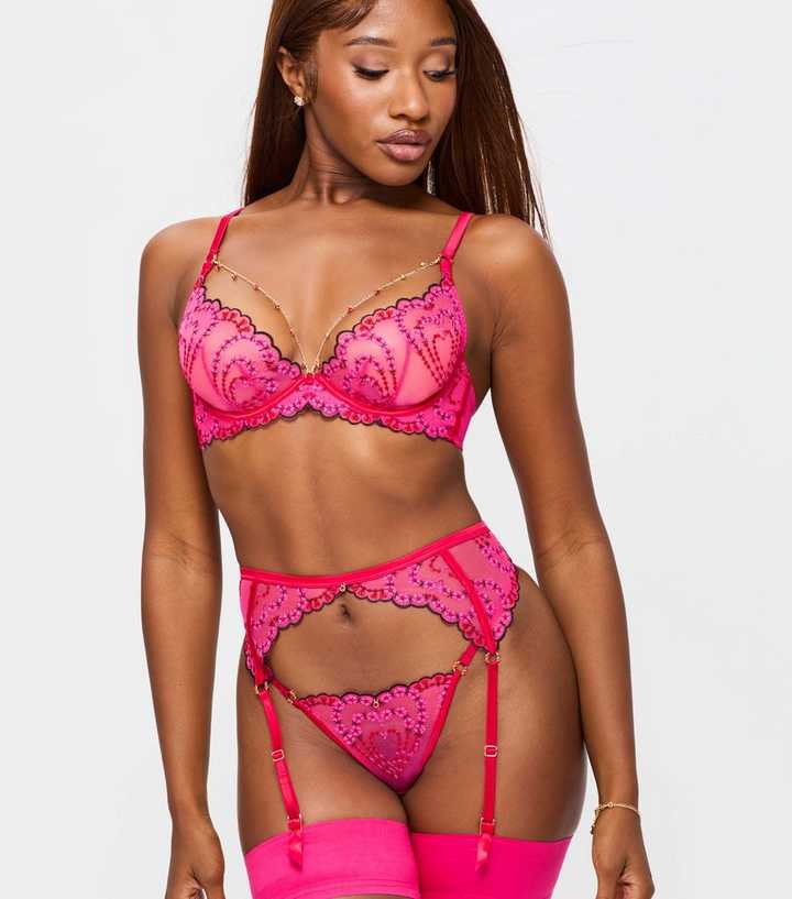 Ann Summers Bright Pink Cupids Love Plunge Bra