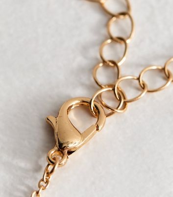 Gold Tone Diamanté Infinity Chain Necklace | New Look
