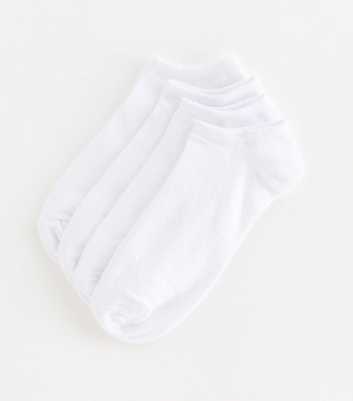 Pack of 4 White Cotton Rich Trainer Socks