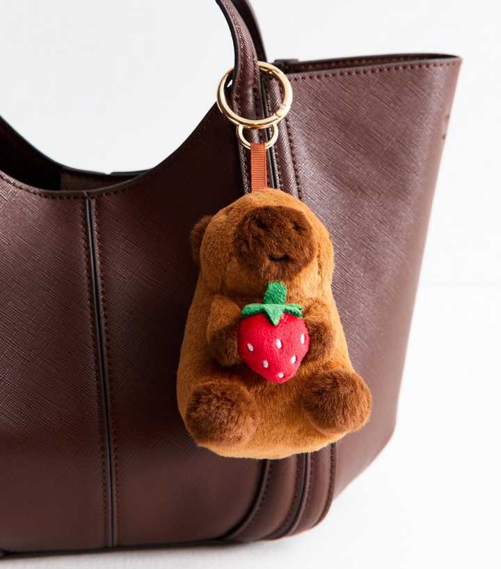 Brown Capybara Plush Bag Charm