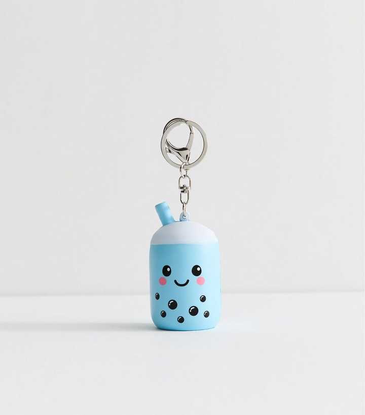 Boba Tea Foam Key Ring