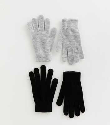 Black and Grey Pack of 2 Magic Gloves