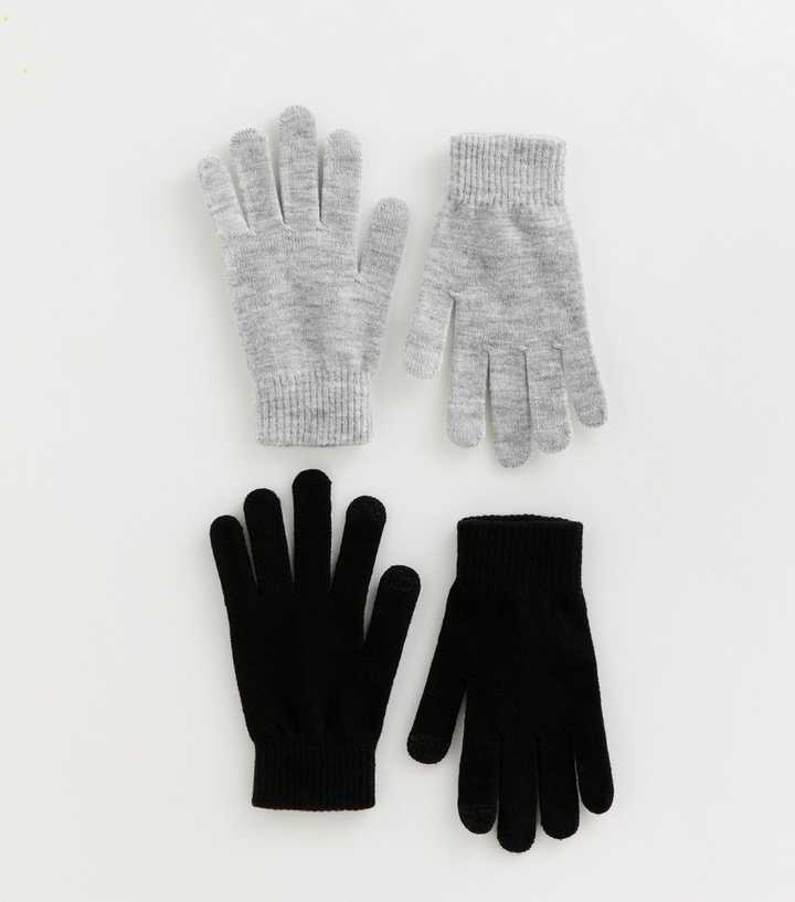Black and Grey Pack of 2 Magic Gloves
