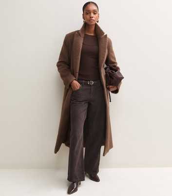 Dark Brown Low Rise Baggy Wide Leg Jeans