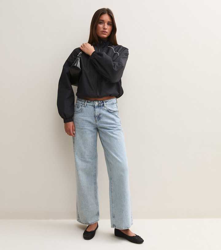 Light Blue Low Rise Wide Leg Jeans