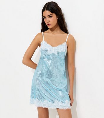 new look blue sequin dress Blue Sequin Dress - Sequin Homecoming Dress - Sequin Bodycon