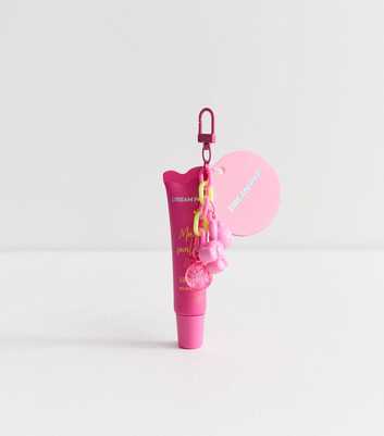 Bright Pink Marshmallow Lip Gloss Key Ring