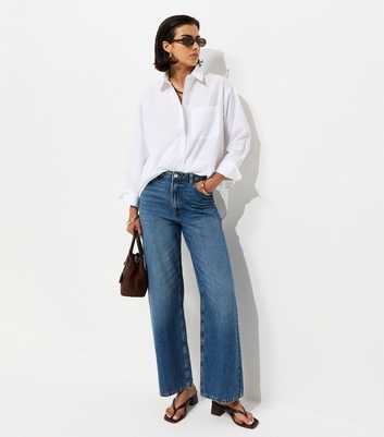 White Cotton Poplin Long Sleeve Shirt