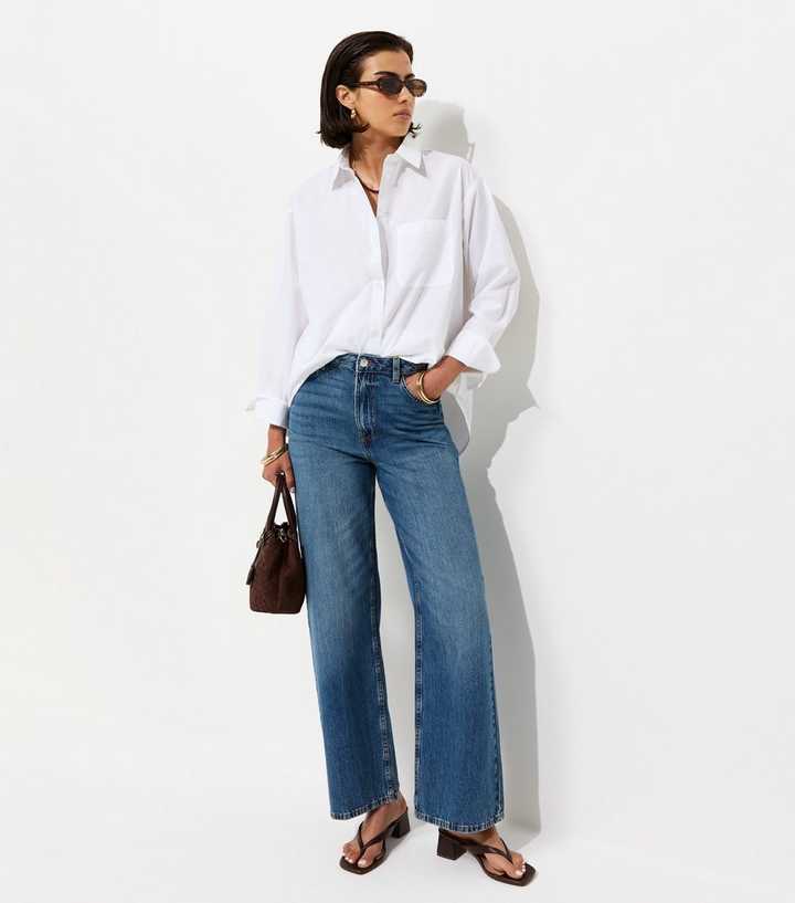 White Cotton Poplin Long Sleeve Shirt