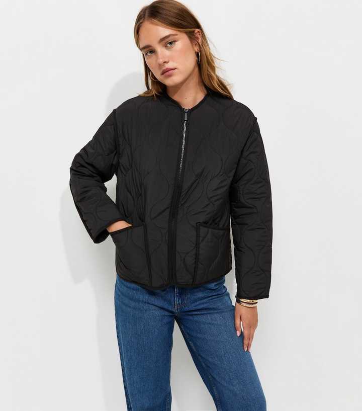 Black Quilted Padded Jacket