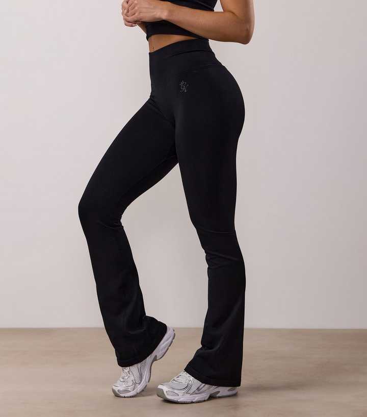 Gym King Black Sculpted Flared Leggings