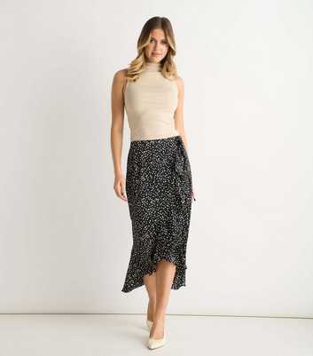 Gini London Black Animal Print Skirt