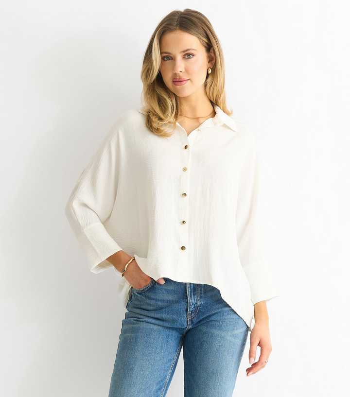Gini London White Oversized Blouse