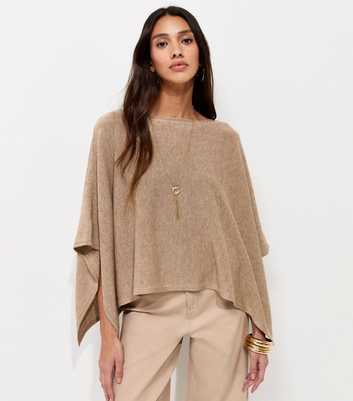 Oatmeal Draped Cape & Vest Top