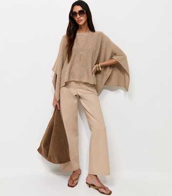 Oatmeal Draped Cape & Vest Top