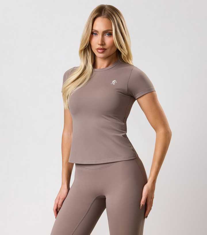 Gym King Light Brown 365 Cap Sleeve Tee