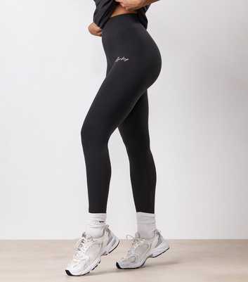 Gym King Dark Grey Script Mindset Leggings