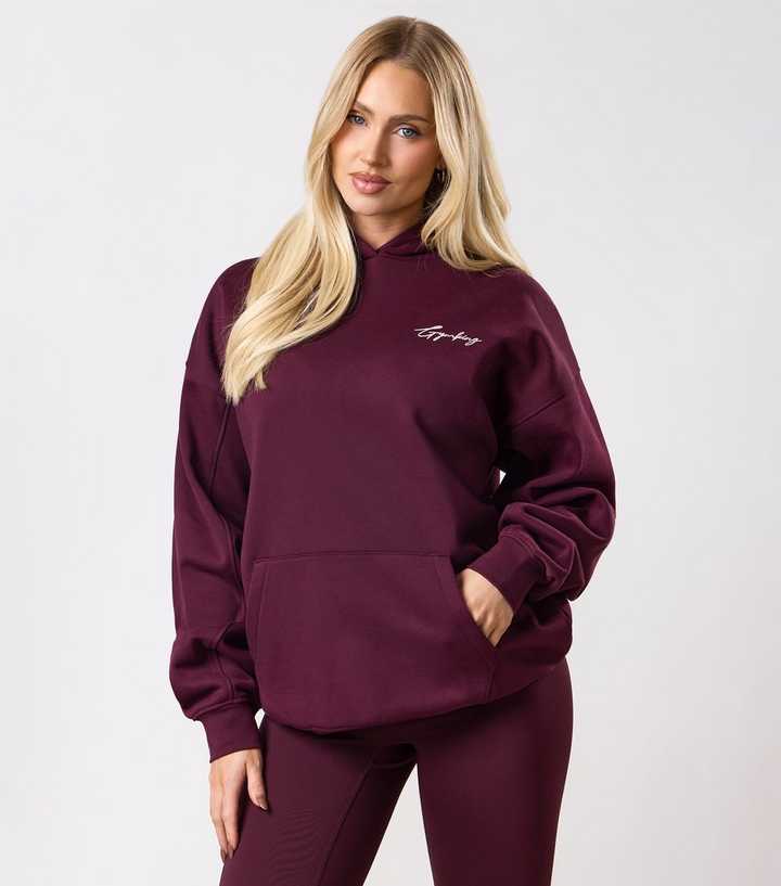 Gym King Burgundy Script Mindset Hoodie