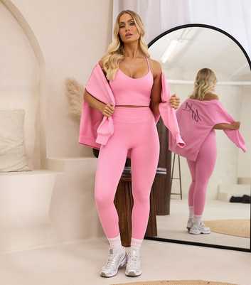 Gym King Pink Knockout Strappy Sports Bra