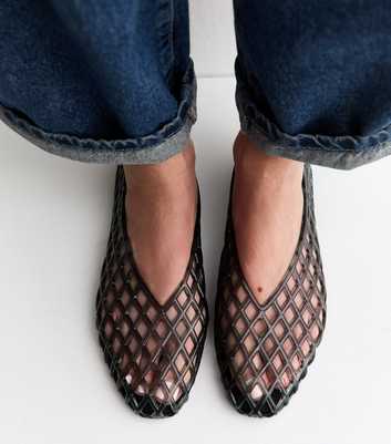 Truffle Grey Jelly Ballet Pumps
