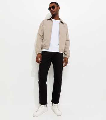 Black Regular Straight Leg Jeans