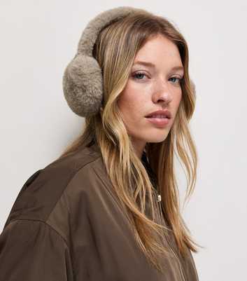 Brown Faux Fur Earmuffs
