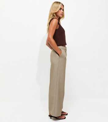 Petite Stone Tailored Wide Leg Trousers
