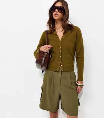 Dark Khaki Cargo City Shorts