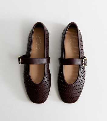 Dark Burgundy Faux Leather Cut Out Mary Jane Pumps