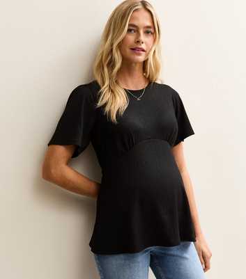  Maternity Black Half Moon Top