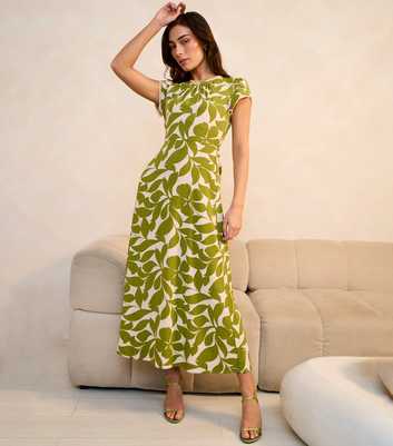 Gini London Light Green Elasticated Waist Maxi Dress