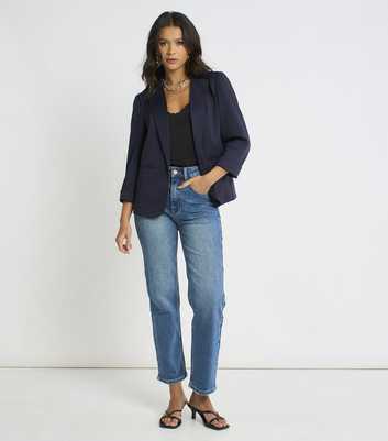Gini London Navy Open Front Blazer