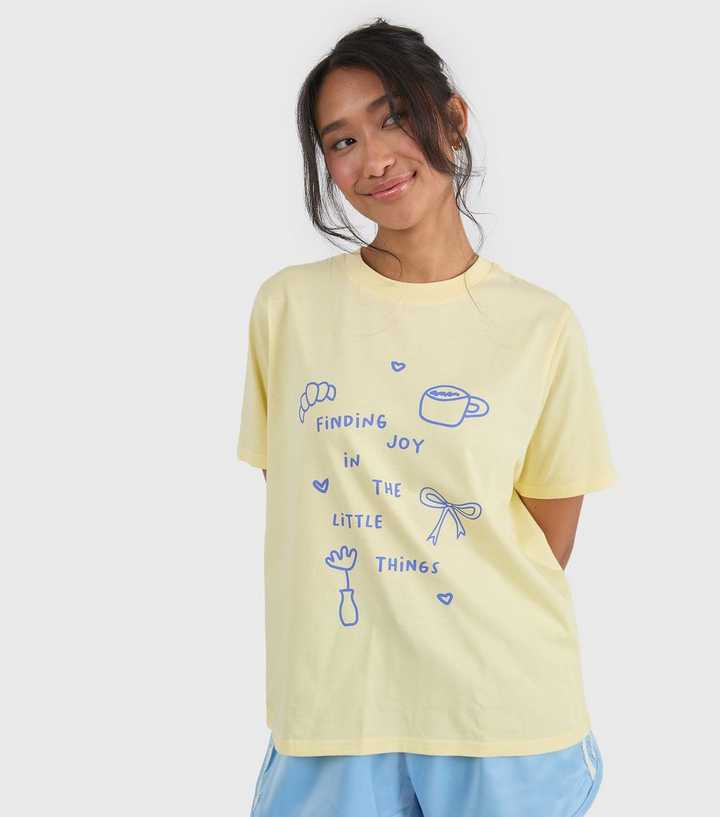 Custard Light Yellow Finding Joy T-Shirt