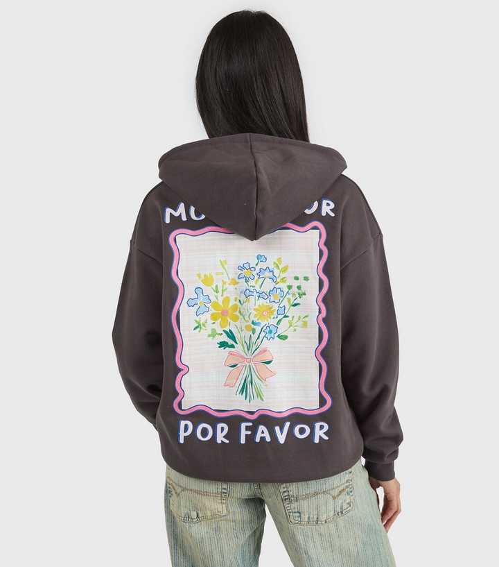 Custard Grey More Amor Por Favor Hoodie
