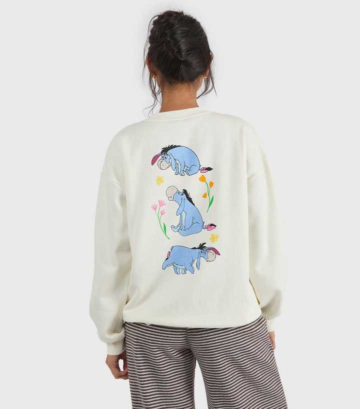 Custard White Disney Eeyore Print Sweatshirt