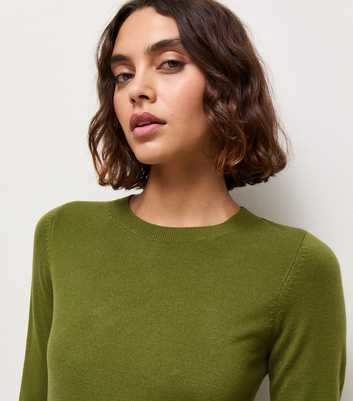 Tall Bright Green Fitted Jumper