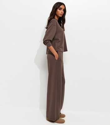 Premium Brown Wide Leg Joggers