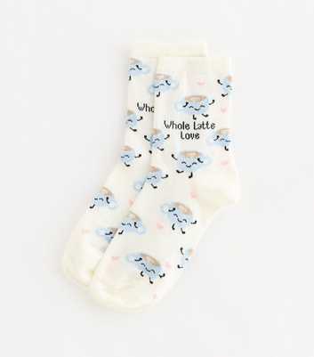 Cream Cotton Rich Whole Latte Love Ankle Socks