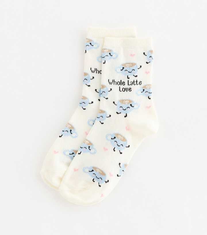 Cream Cotton Rich Whole Latte Love Ankle Socks