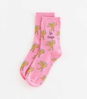 Pink Cotton Rich Oh Crepe Ankle Socks
