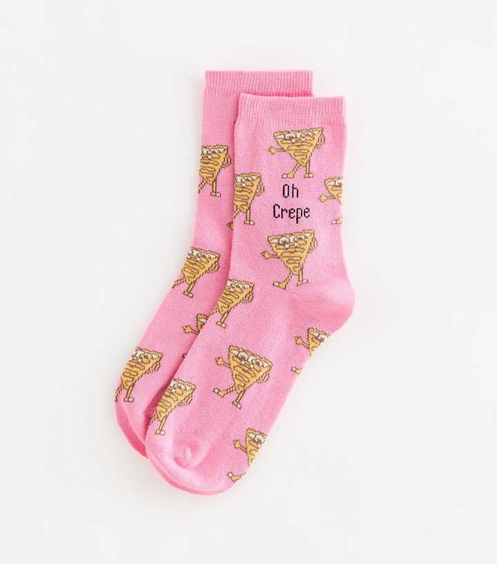 Pink Cotton Rich Oh Crepe Ankle Socks