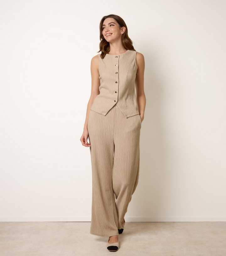 Blue Vanilla Stone Textured Trousers