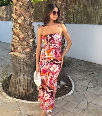 AX Paris Multicolour Strappy Slip Midi Dress