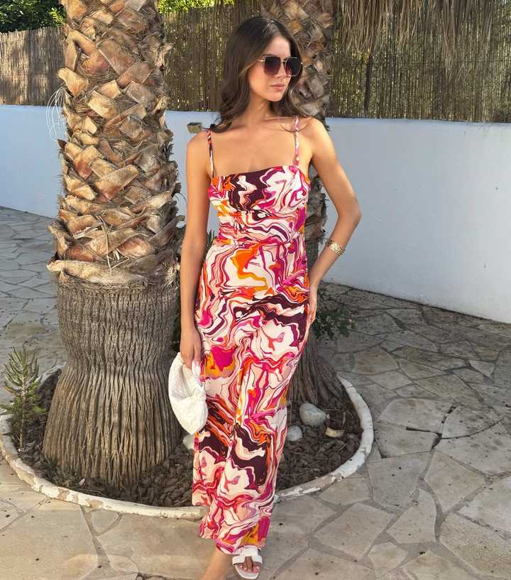 AX Paris Multicolour Strappy Slip Midi Dress