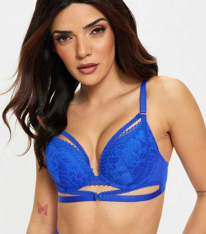 Ann Summers Bright Blue Yours Truly Padded Plunge Bra