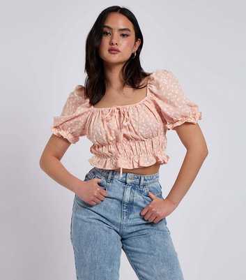 Urban Bliss Pink Gingham Floral Print Top