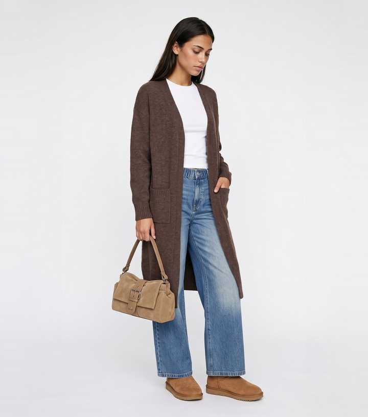 Urban Bliss Brown Longline Cardigan