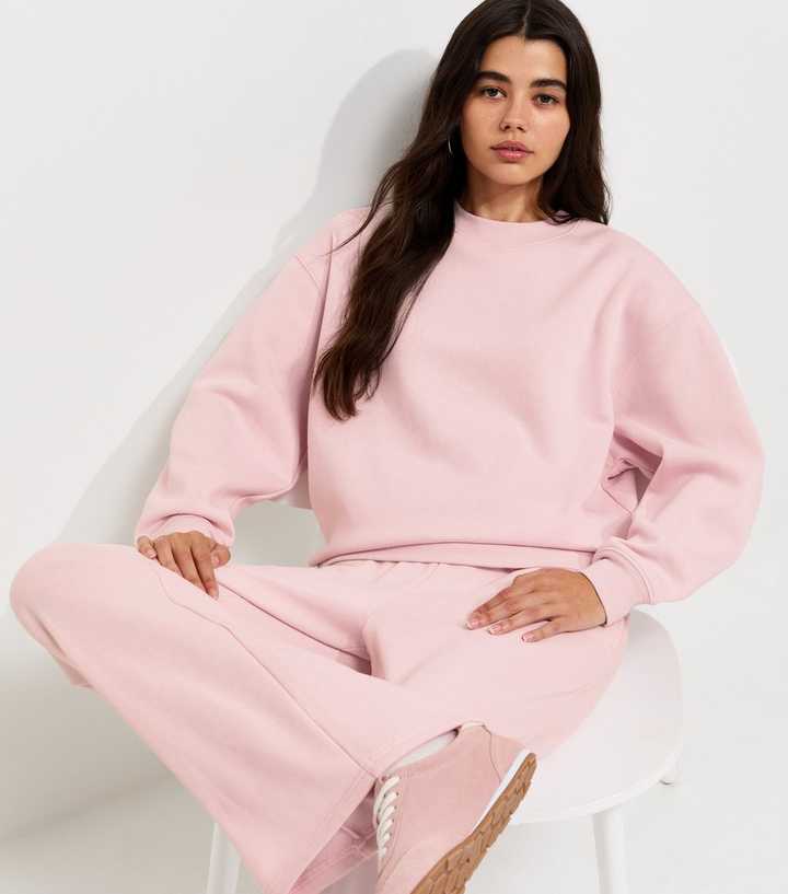 Light Pink Cotton Rich Relaxed Sweatshirt