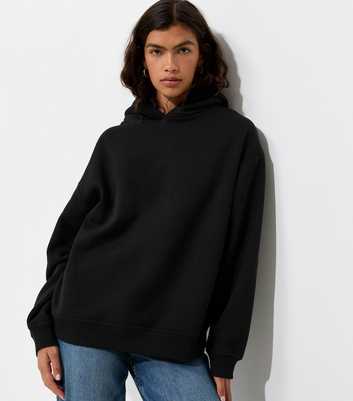 Black Cotton Rich Long Sleeve Hoodie